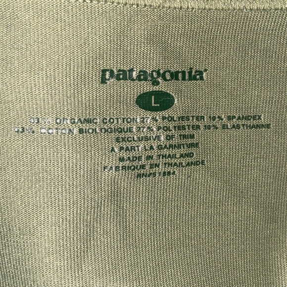 Patagonia Olive Long Sleeve V-Neck Tee - Picture 3 of 3